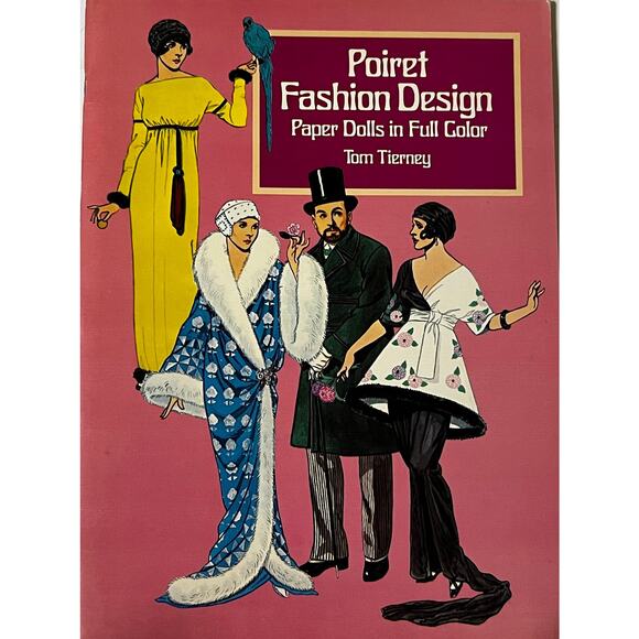 UNCUT Poiret Fashion Design Full Color Paper Dolls By Tom Tierney 1985 - Picture 1 of 4